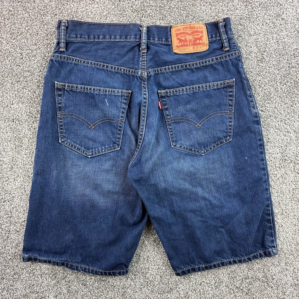 Levi's 569 Denim Shorts Mens 30 Blue Cotton Loose Fit Jean Shorts 569-0260